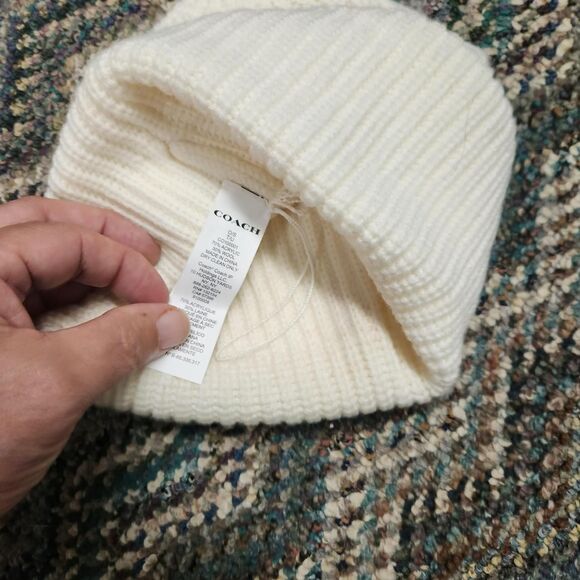 Coach Tonal White Beanie main image 2